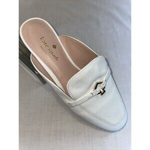 Kate Spade Women’s Casual Slides Sz 8B Off White Leather Comfort Party Travel